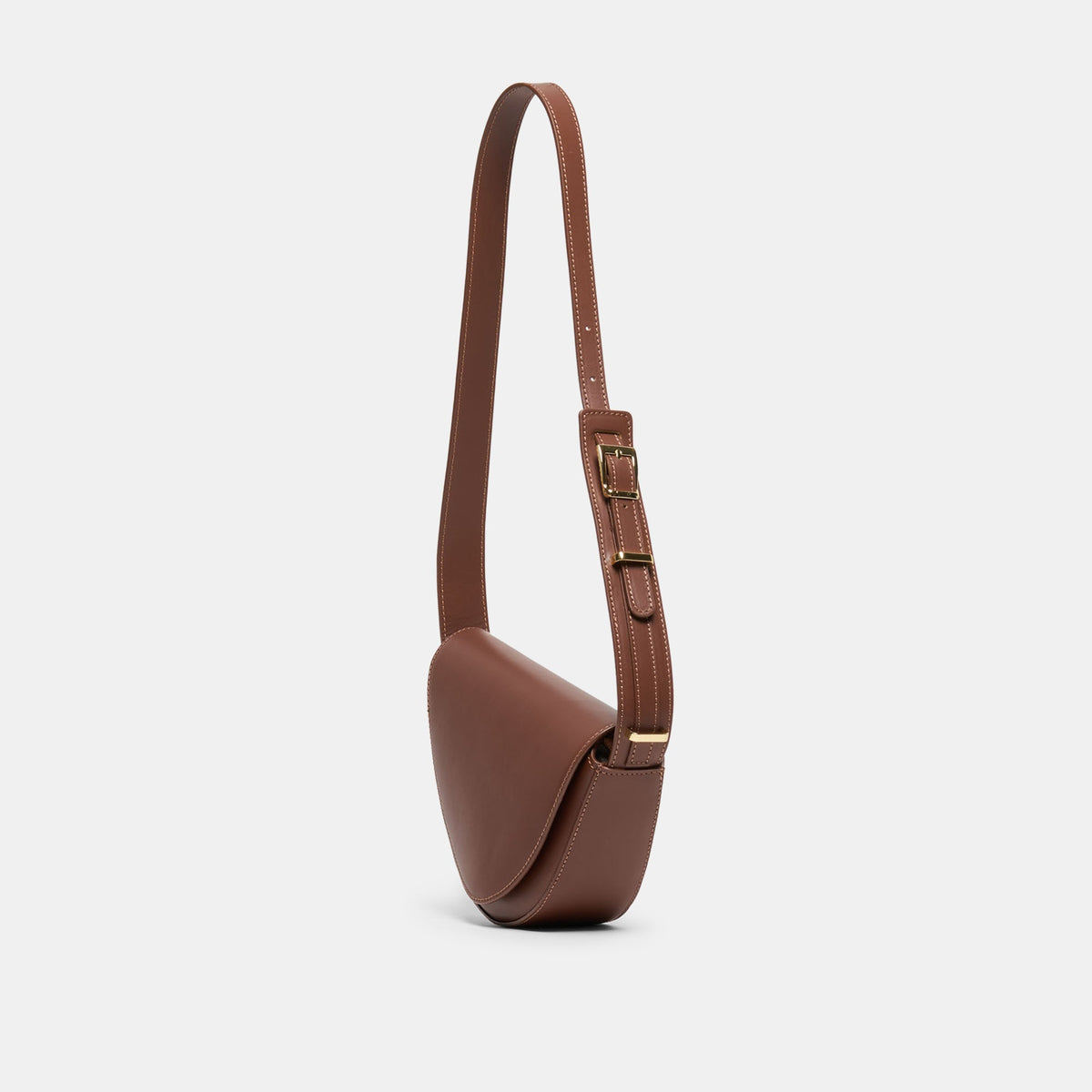 Dolce Vita HANDBAGS Sabine Brown Leather Shoulder Bag
