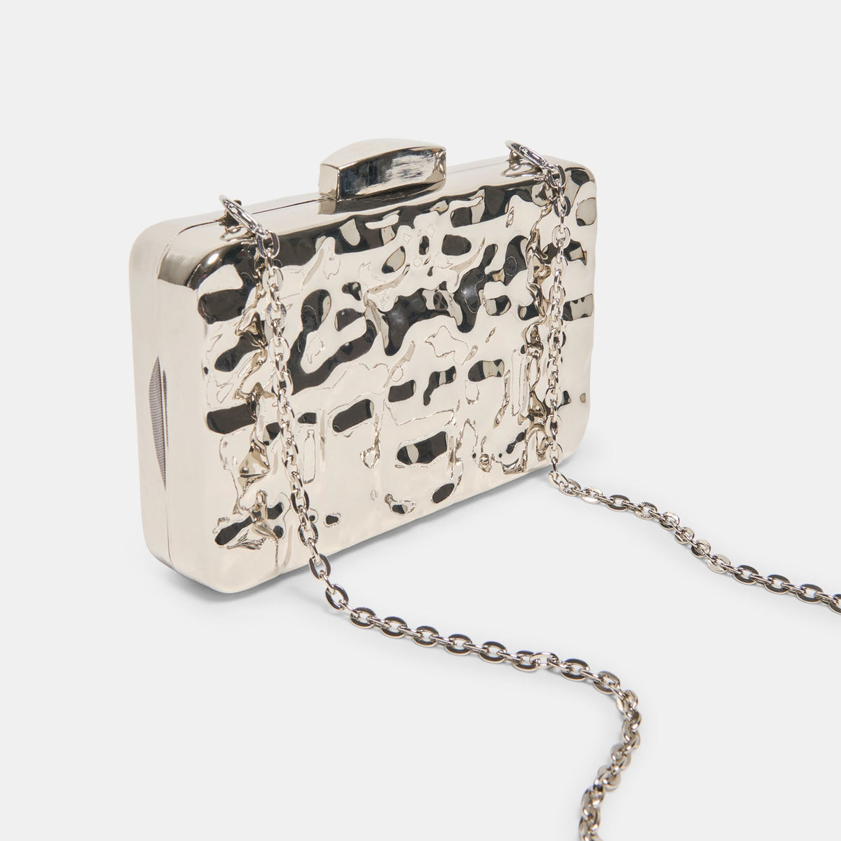 Dolce Vita HANDBAGS Delia Silver Metal Clutch