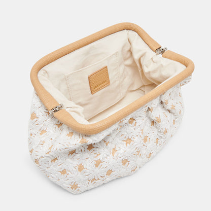 Dolce Vita HANDBAGS FIORE CLUTCH EMBROIDERED NATURAL RAFFIA
 – Dolce Vita
