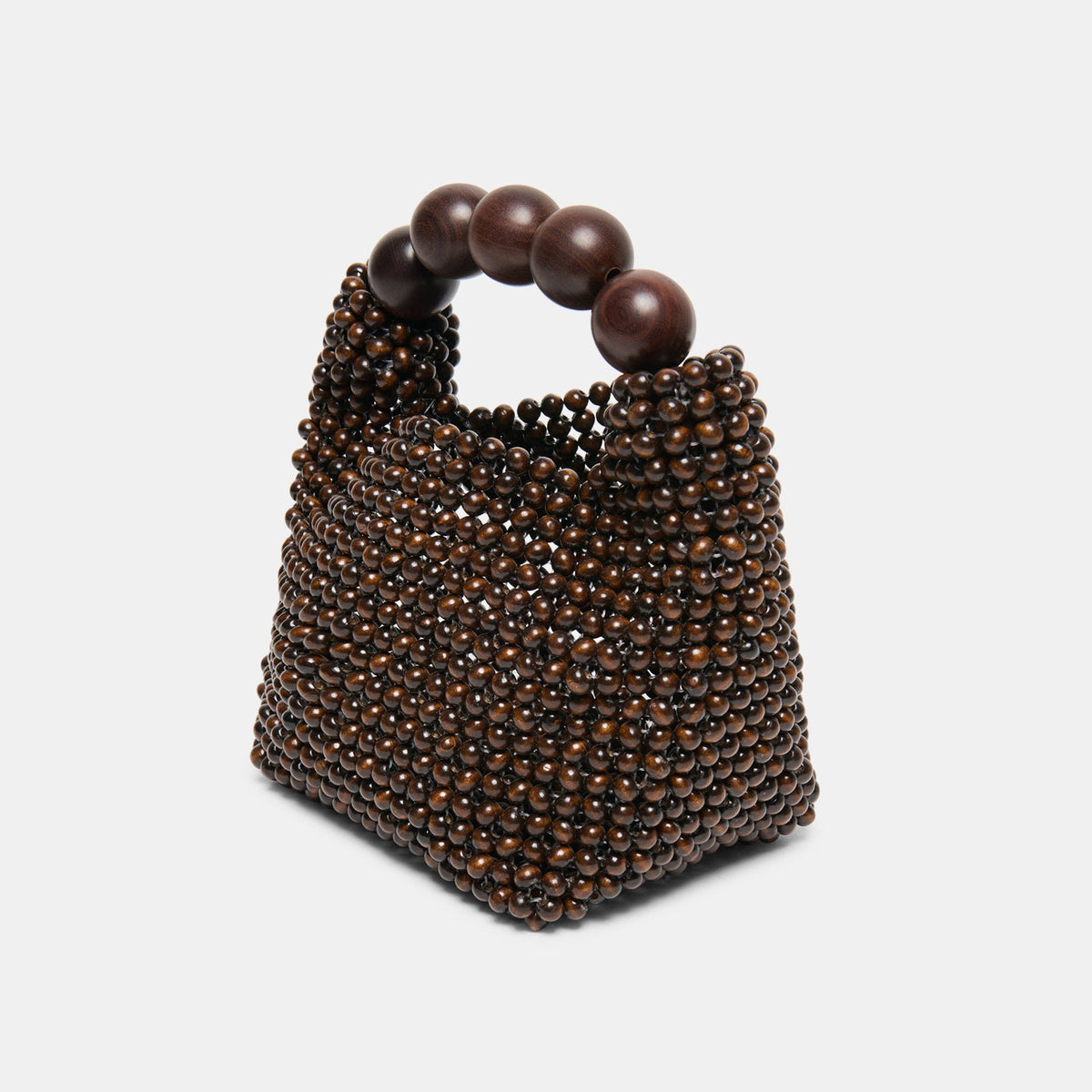 Dolce Vita HANDBAGS CLOVER Chocolate Wood Beaded Handbag