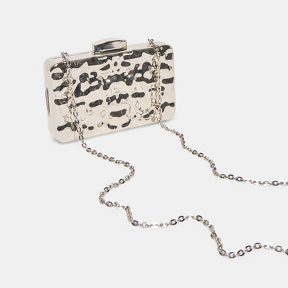 Dolce Vita HANDBAGS Delia Silver Metal Clutch