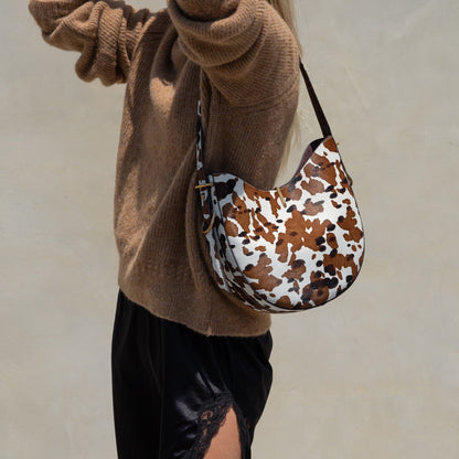 Dolce Vita HANDBAGS Bree Cocoa Calf Hair Shoulder Bag