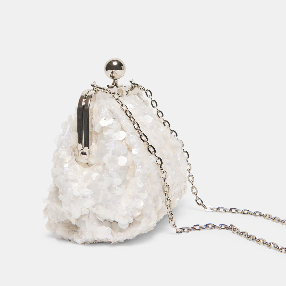 Dolce Vita HANDBAGS Kendall White Sequin Clutch