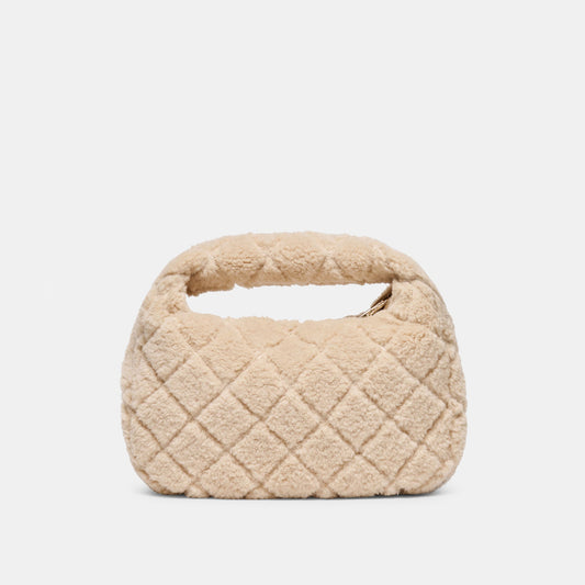 Dolce Vita HANDBAGS Frankie Natural Plush Handbag