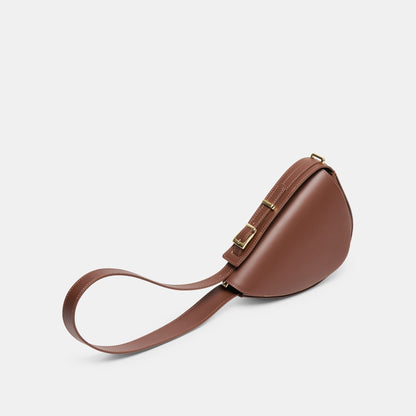 Dolce Vita HANDBAGS Sabine Brown Leather Shoulder Bag
