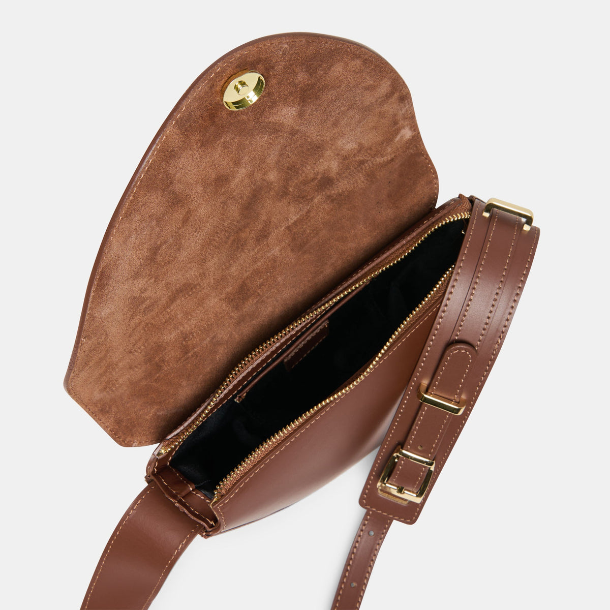 Dolce Vita HANDBAGS Sabine Brown Leather Shoulder Bag