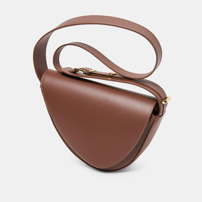 Dolce Vita HANDBAGS Sabine Brown Leather Shoulder Bag