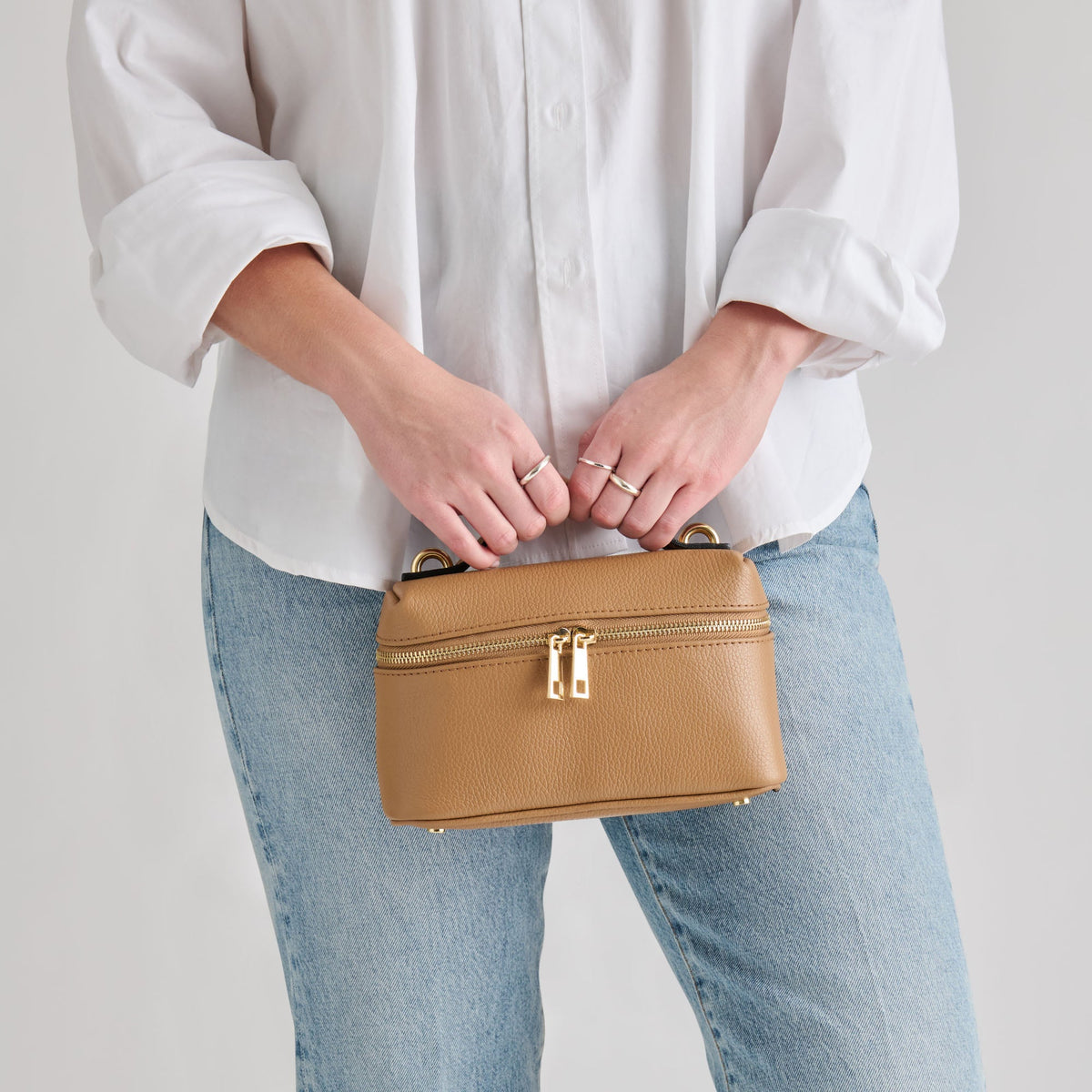 Dolce Vita HANDBAGS Leony Tan Leather Crossbody