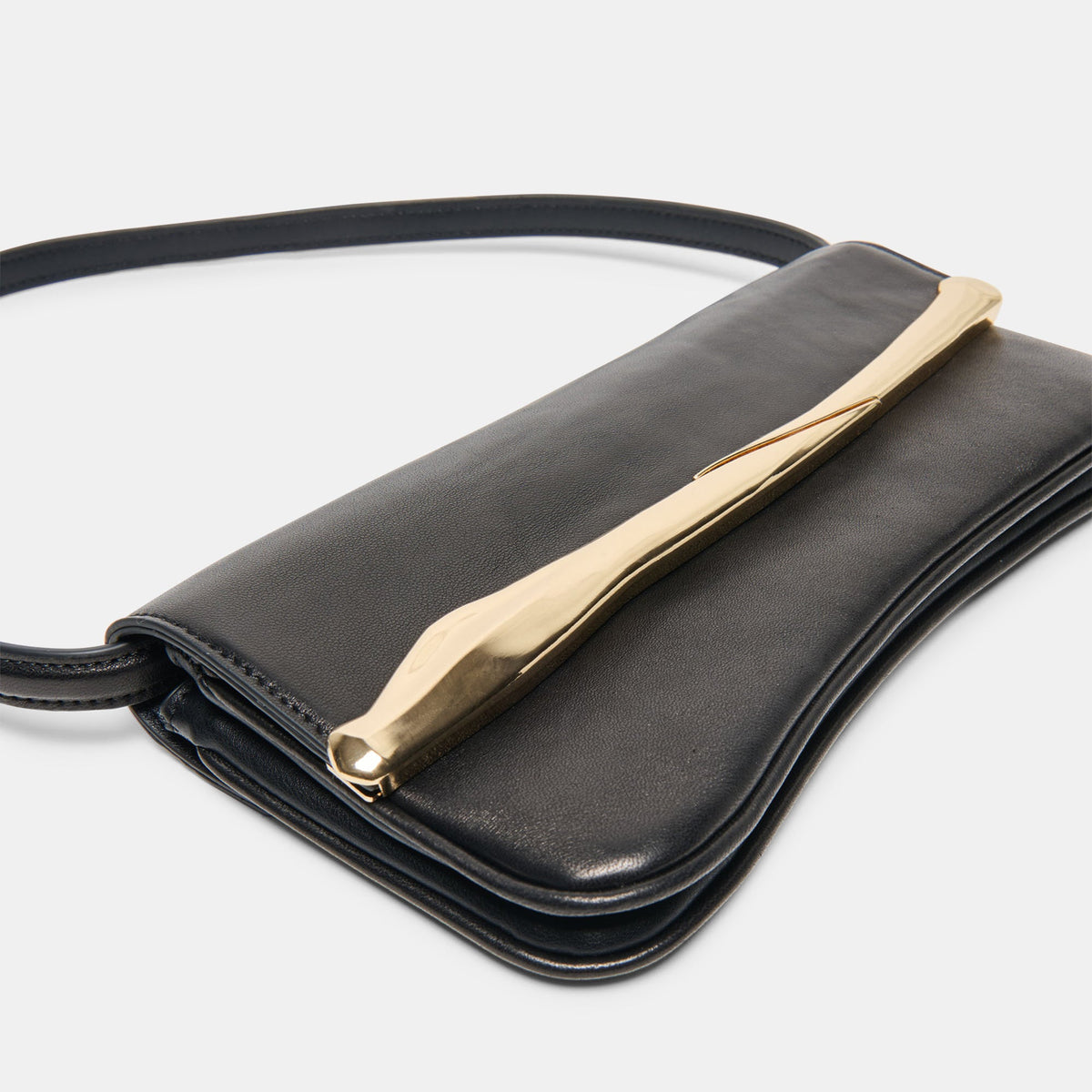 Dolce Vita HANDBAGS Azura Black Leather Shoulder Bag