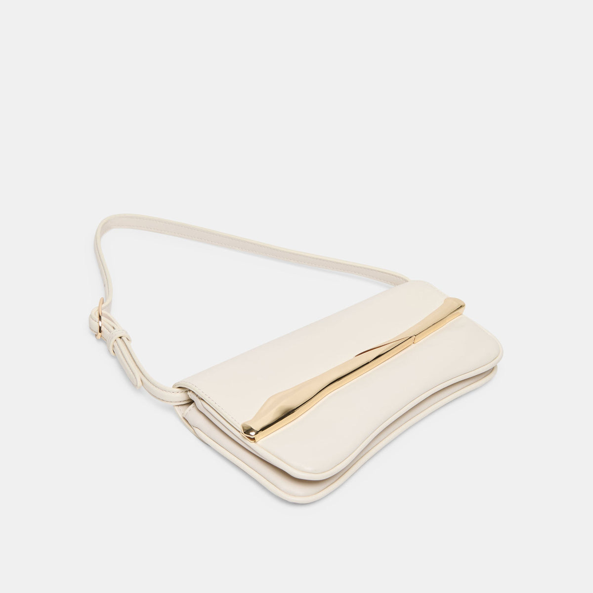 Dolce Vita HANDBAGS Azura White Leather Shoulder Bag