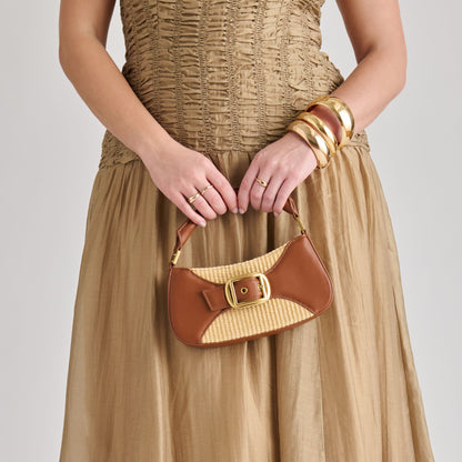 Dolce Vita HANDBAGS Nuala Raffia Saddle Stella Handbag