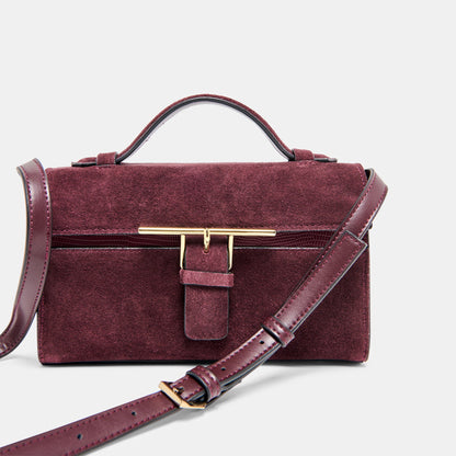 Dolce Vita HANDBAGS Zannone Burgundy Suede Crossbody