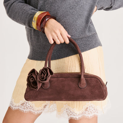 Dolce Vita HANDBAGS Boracay Chocolate Suede Shoulder Bag