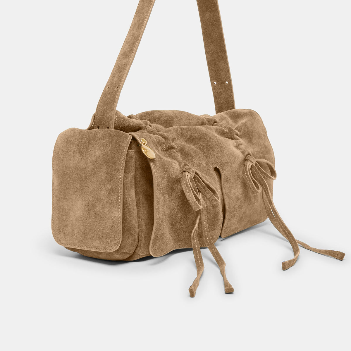 Dolce Vita HANDBAGS Hudson Olive Suede Shoulder Bag
