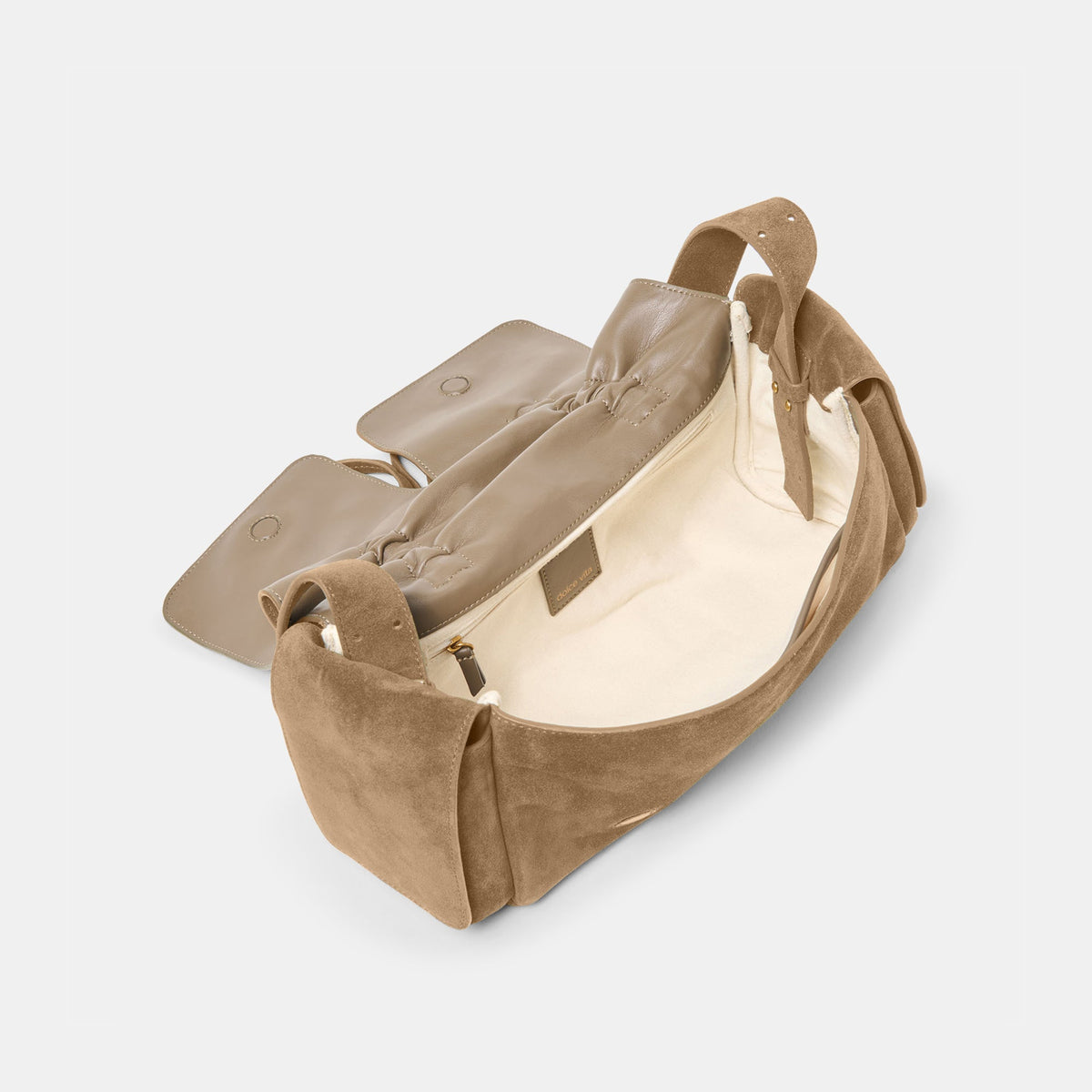 Dolce Vita HANDBAGS Hudson Olive Suede Shoulder Bag