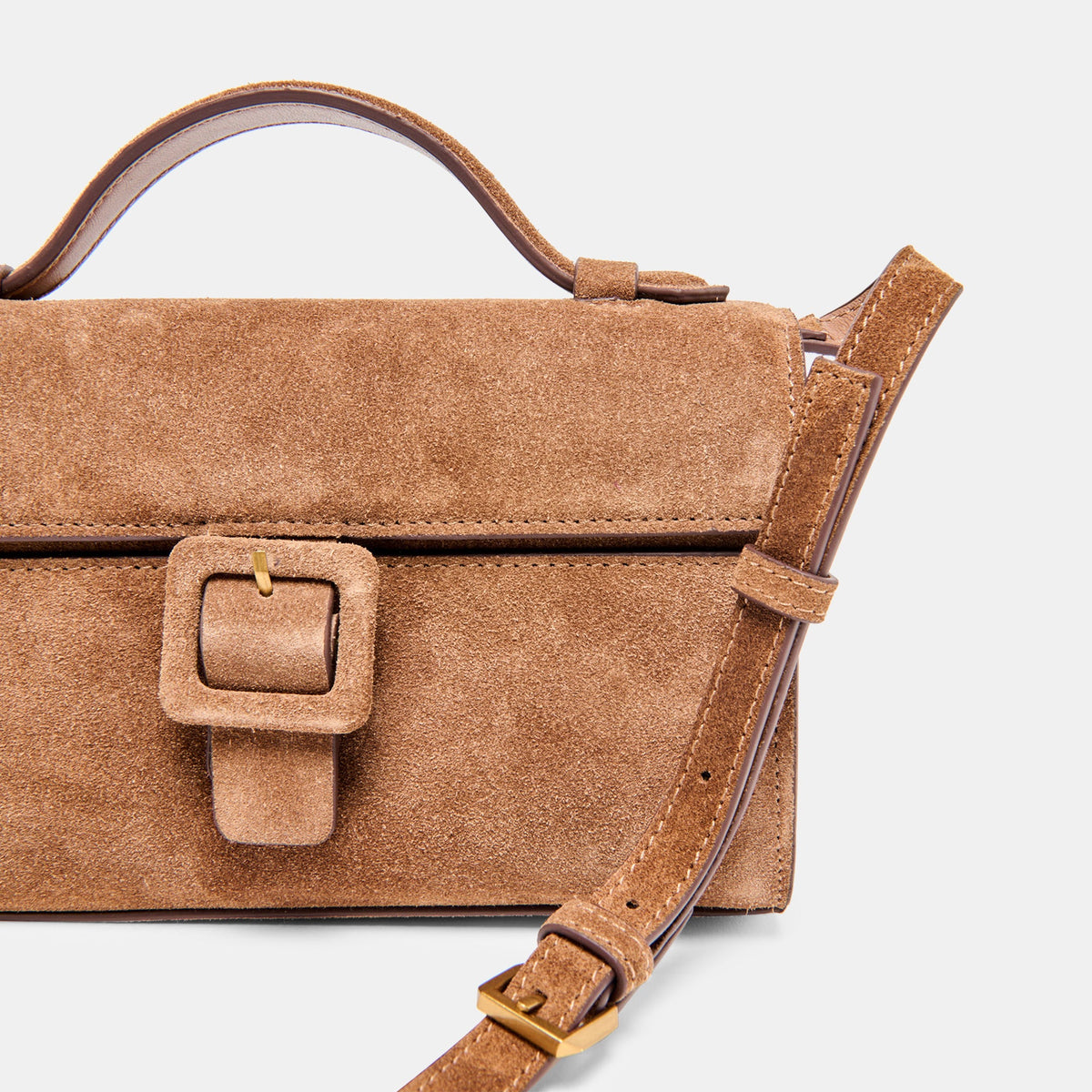 Dolce Vita HANDBAGS Chris Camel Suede Crossbody