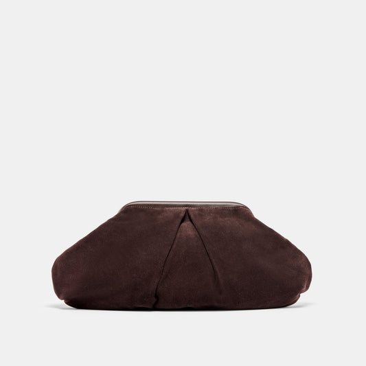 Dolce Vita HANDBAGS Sahara Espresso Suede Clutch