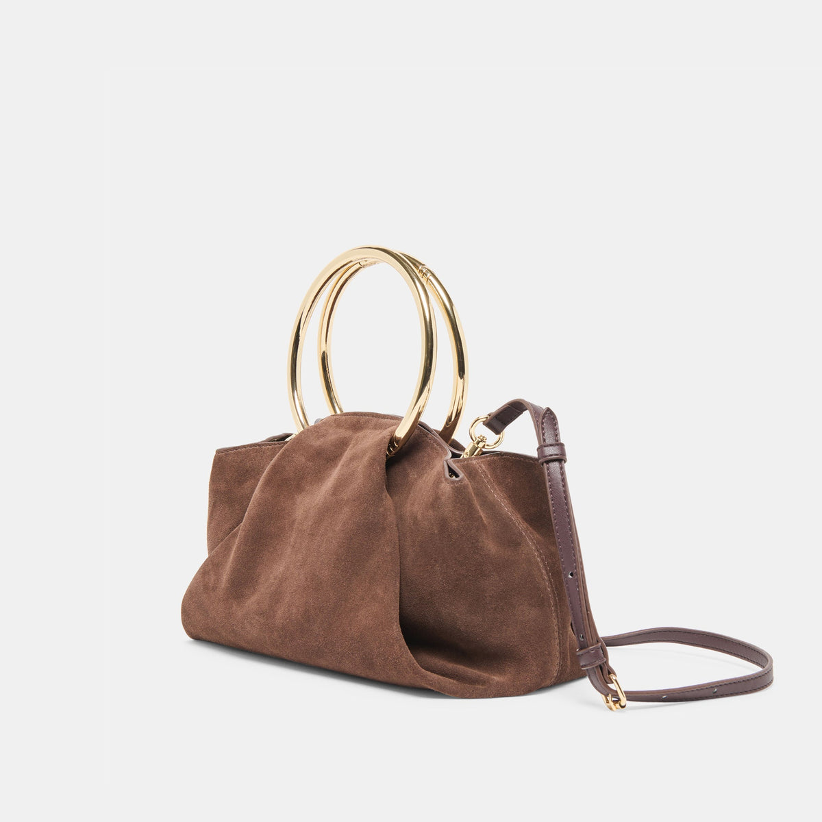 Dolce Vita HANDBAGS Channing Espresso Suede Handbag