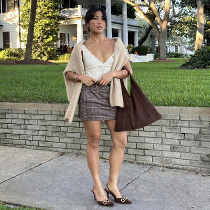 Dolce Vita HANDBAGS Marie Chocolate Suede Tote