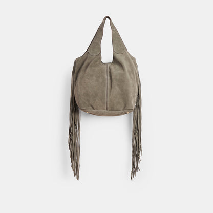 Dolce Vita HANDBAGS Nakoma Olive Suede Shoulder Bag