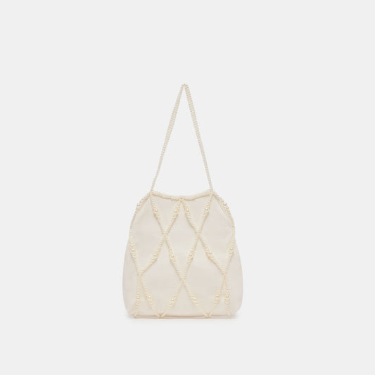 Dolce Vita HANDBAGS Serilda Ivory Satin Handbag