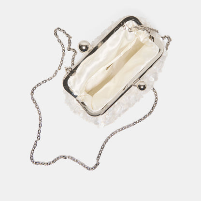 Dolce Vita HANDBAGS Kendall White Sequin Clutch