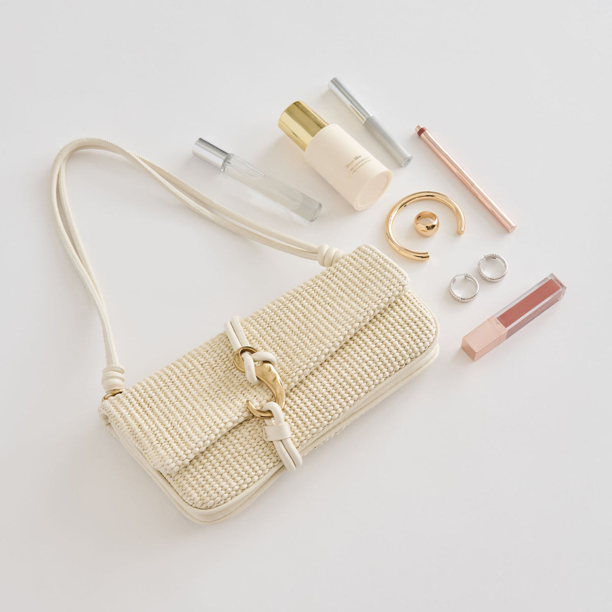 Dolce Vita HANDBAGS Alice Natural Raffia Shoulder Bag