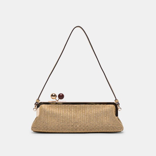 Dolce Vita HANDBAGS Ambriaa Natural Raffia Shoulder Bag