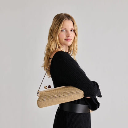 Dolce Vita HANDBAGS Ambriaa Natural Raffia Shoulder Bag