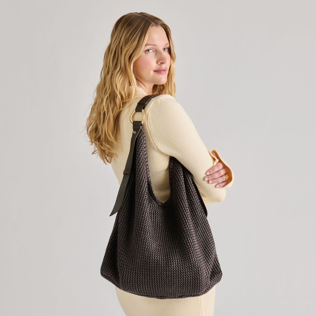 Dolce Vita HANDBAGS Miriel Chocolate Raffia Tote