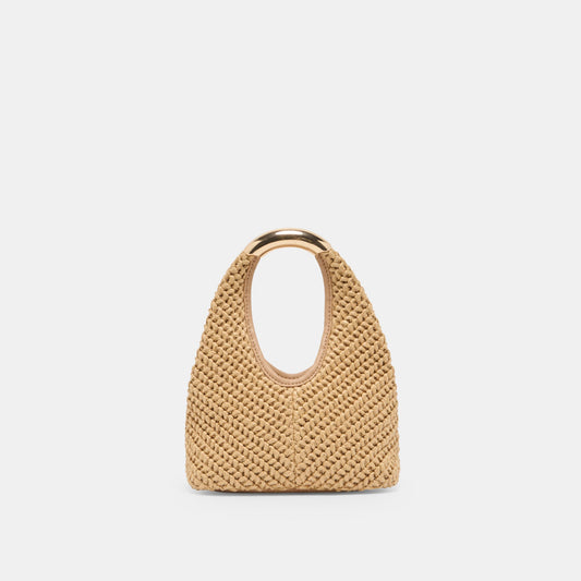 Dolce Vita HANDBAGS EVELISE Natural Raffia Mini Handbag