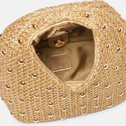 Dolce Vita HANDBAGS Dahlia Gold Raffia Handbag