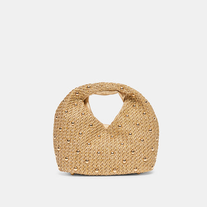 Dolce Vita HANDBAGS Dahlia Gold Raffia Handbag