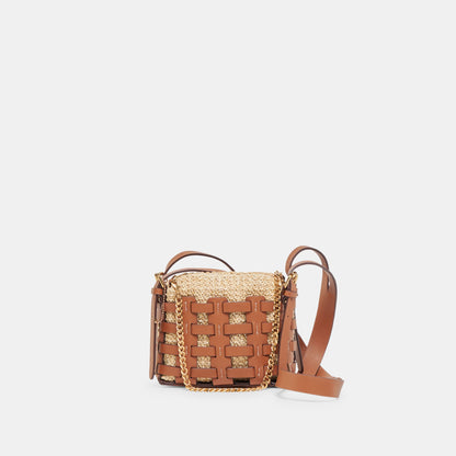 Dolce Vita HANDBAGS CASSIS CROSSBODY SADDLE NATURAL RAFFIA
 – Dolce Vita