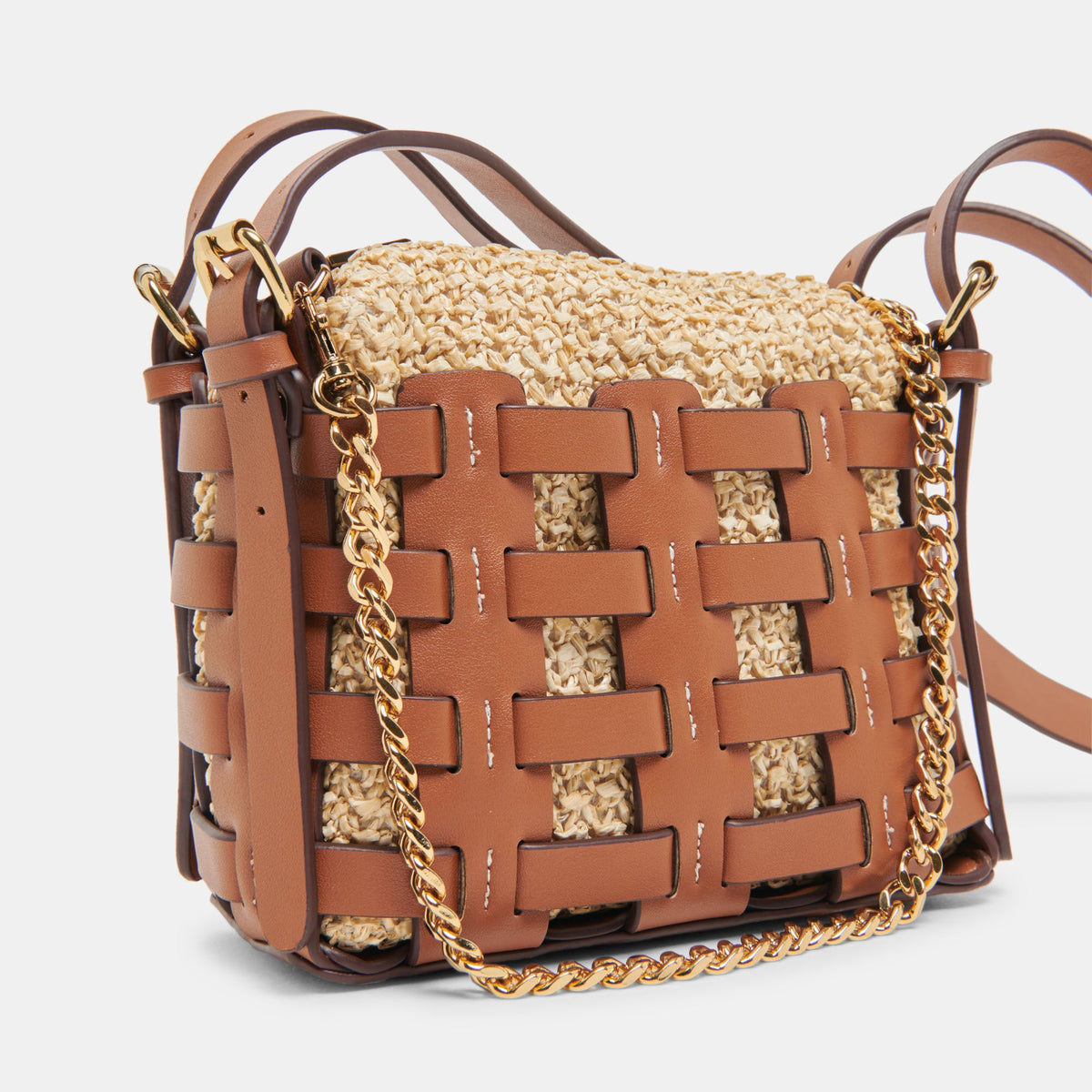 Dolce Vita HANDBAGS CASSIS CROSSBODY SADDLE NATURAL RAFFIA
 – Dolce Vita