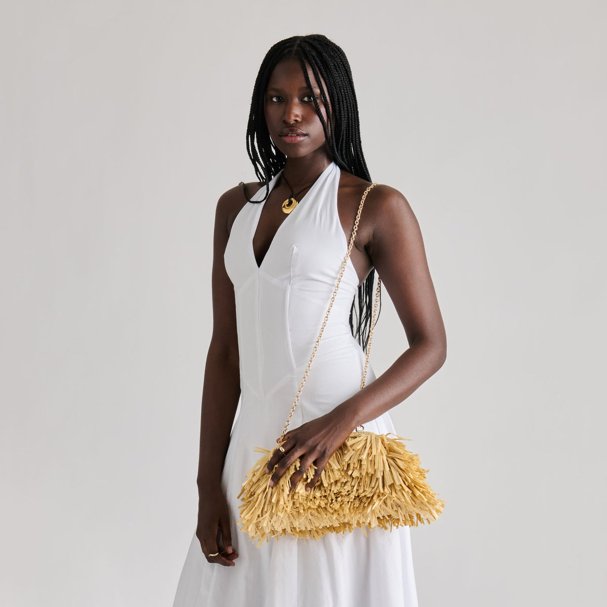 Dolce Vita HANDBAGS Serina Natural Raffia Clutch