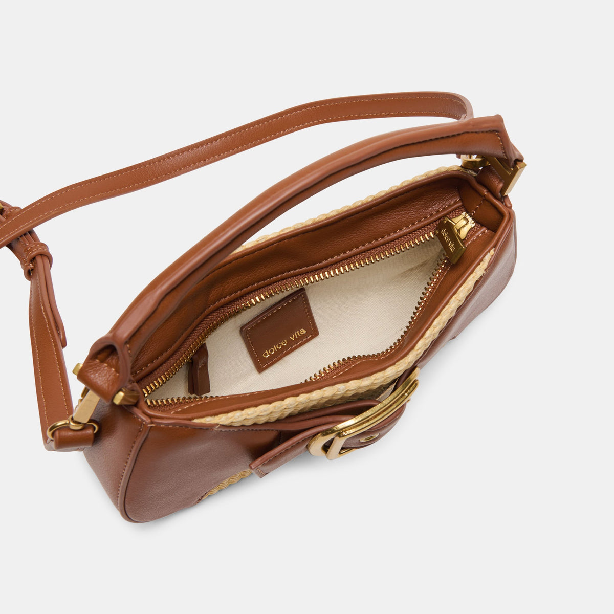 Dolce Vita HANDBAGS Nuala Raffia Saddle Stella Handbag