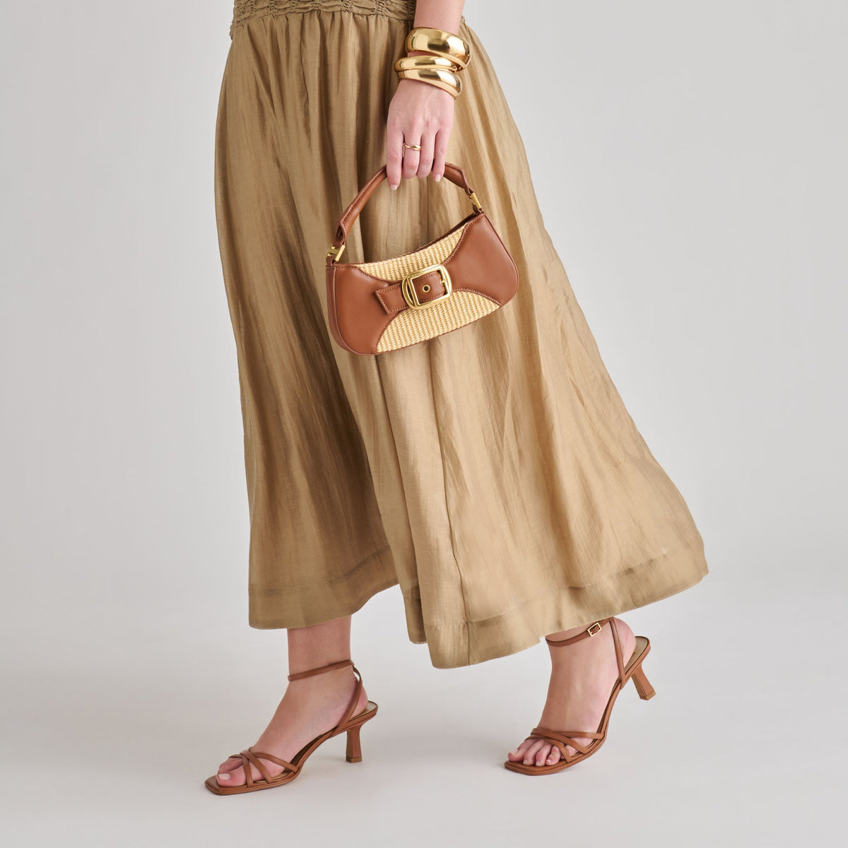 Dolce Vita HANDBAGS Nuala Raffia Saddle Stella Handbag