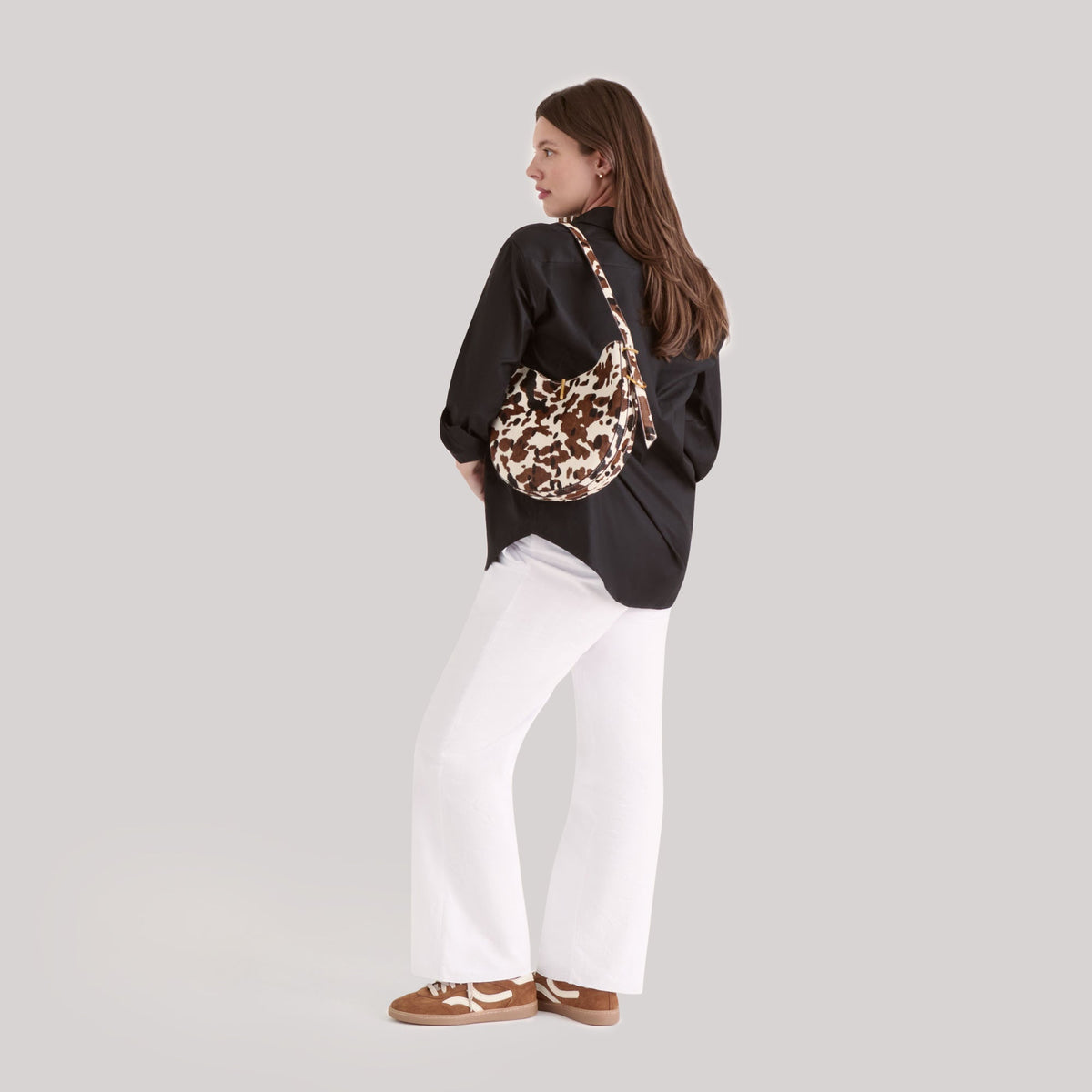 Dolce Vita HANDBAGS Bree Cocoa Calf Hair Shoulder Bag