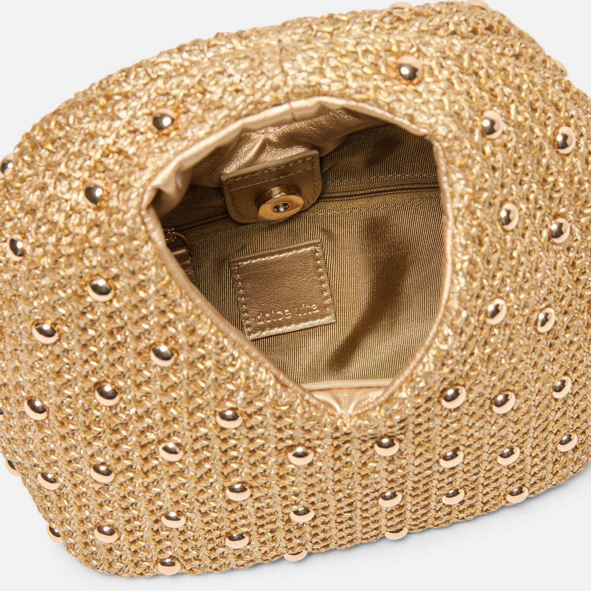 Dolce Vita ACCESSORIES Dahlia Gold Raffia Handbag