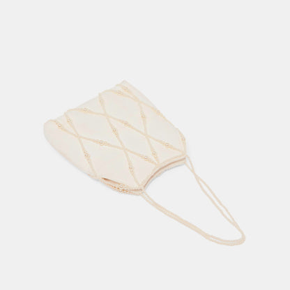 Dolce Vita ACCESSORIES Serilda Ivory Satin Handbag