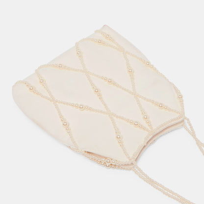 Dolce Vita ACCESSORIES Serilda Ivory Satin Handbag