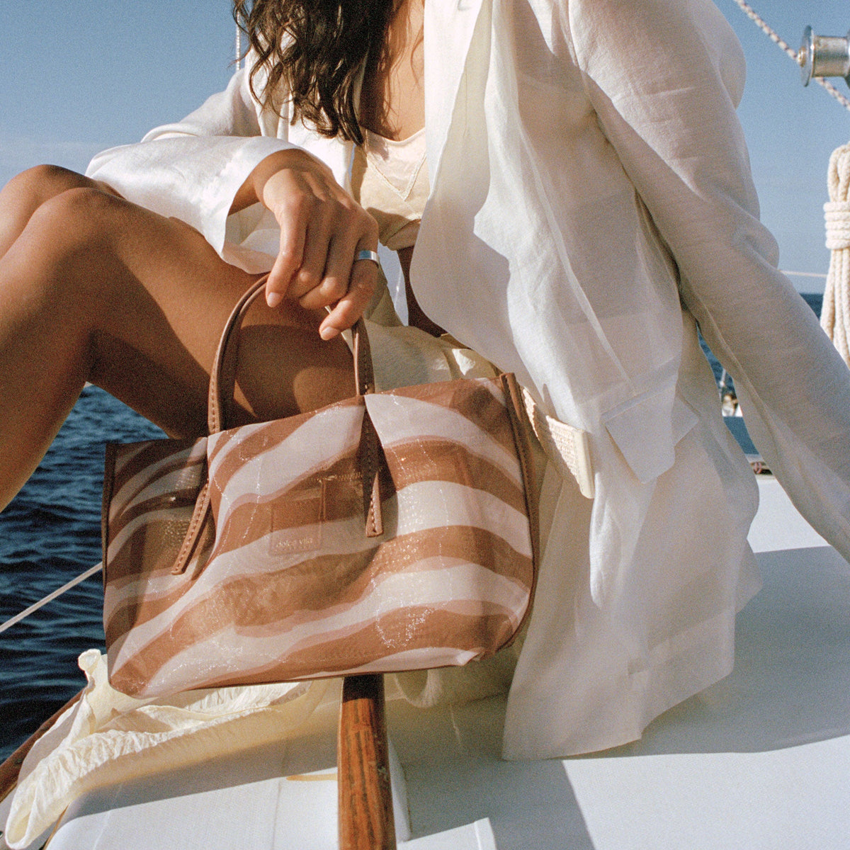 Dolce Vita ACCESSORIES Selene Zebra Mesh Handbag