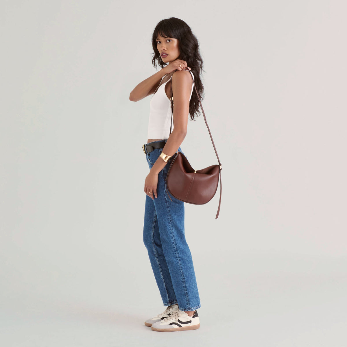 Dolce Vita ACCESSORIES Burano Brown Leather Crossbody