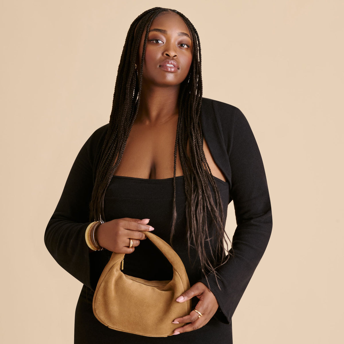 Dolce Vita ACCESSORIES Frankie Brown Suede Handbag