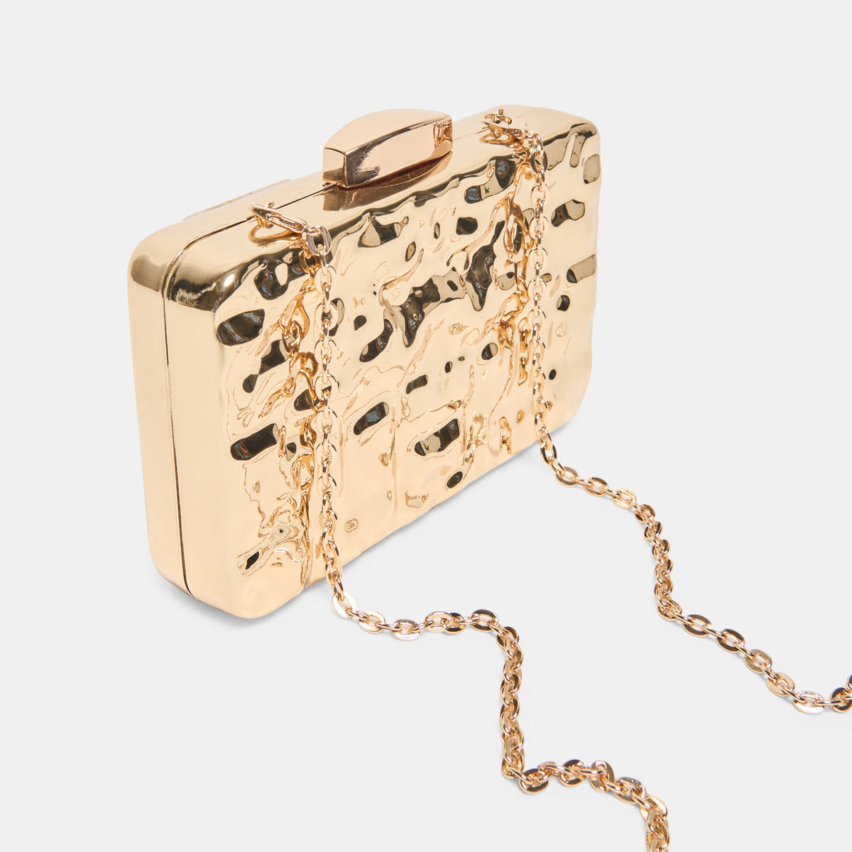 Dolce Vita ACCESSORIES Delia Gold Metal Clutch