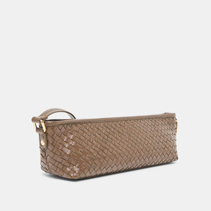 Dolce Vita ACCESSORIES Savaii Brown Woven Leather Shoulder Bag