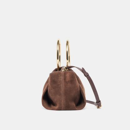 Dolce Vita ACCESSORIES Channing Espresso Suede Handbag