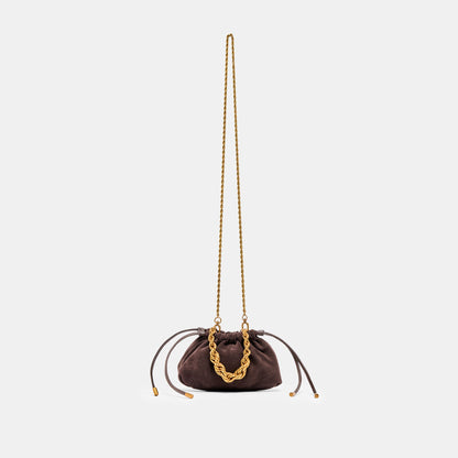 Dolce Vita ACCESSORIES Cleo Espresso Suede Crossbody
