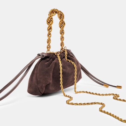 Dolce Vita ACCESSORIES Cleo Espresso Suede Crossbody